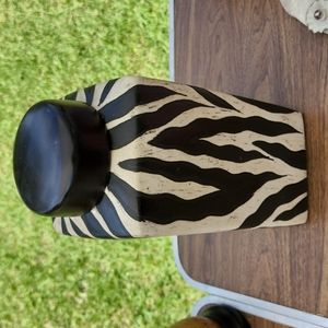 Zebra Print Cannister